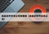 南昌软件开发公司有哪些（南昌的软件科技公司）